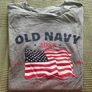 Old Navy Gray Crewneck Tee with White Logo
